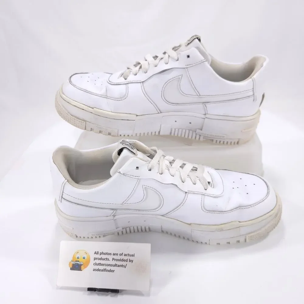 Nike Air Force 1 Pixel Lace Up Athletic Shoe Womens Size 9 CK6649-100 White